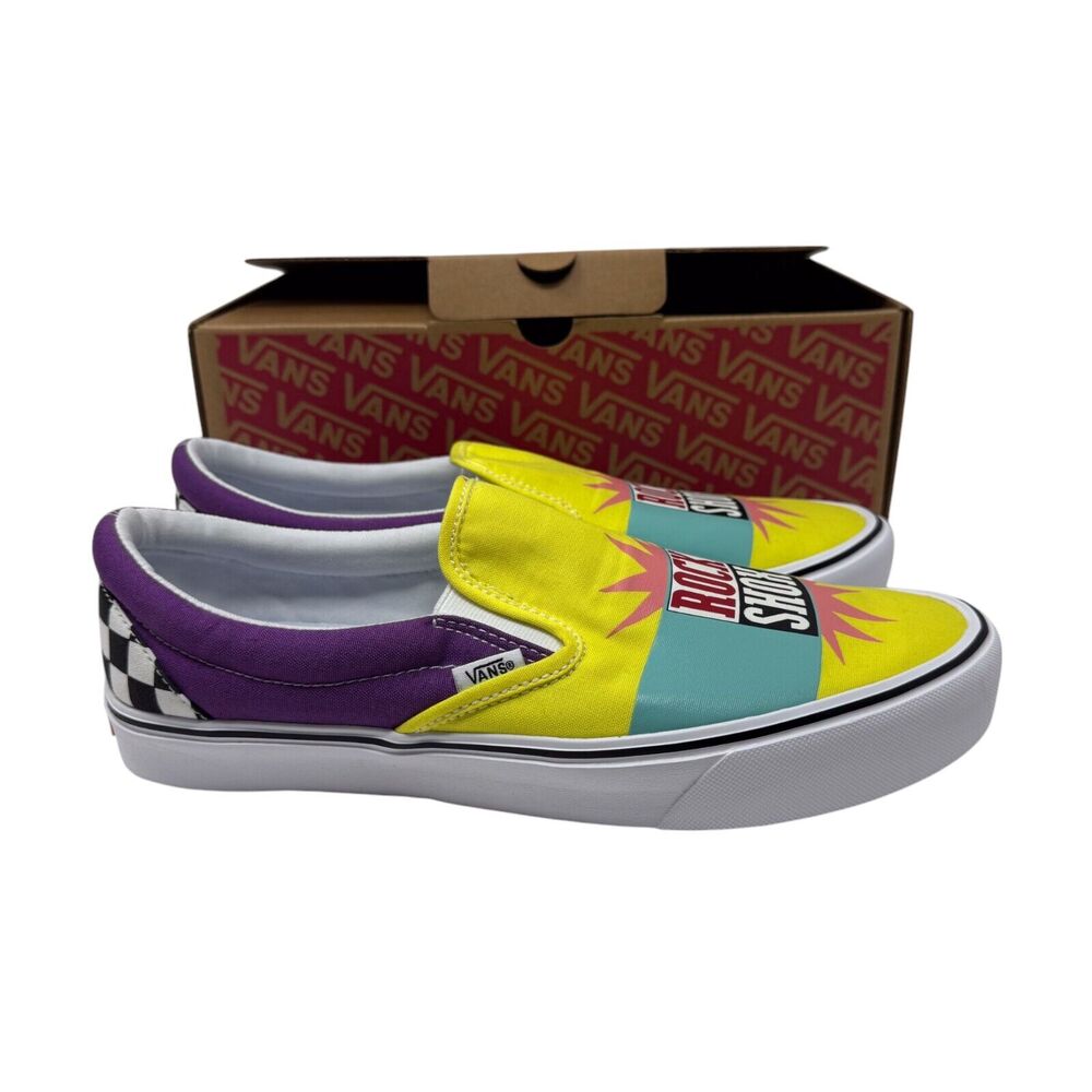 DS 2018 Vans Slip-On Lite ROCK SHOX Retro CUSTOM SAMPLE checkerboard supreme 11 - Picture 2 of 7
